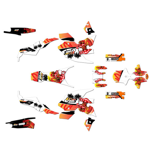 yamaha fz07 graphics kit 2021-2024 surfs-up series yellow-fade