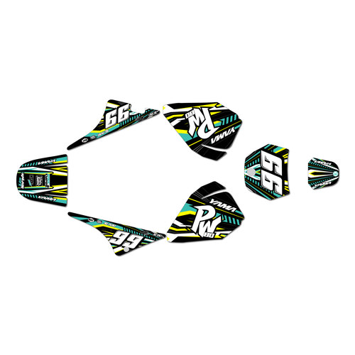 yamaha pw80 graphics kit all years prime series teal