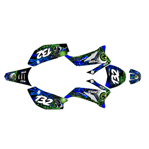yamaha ttr110 graphics kit all years core series blue