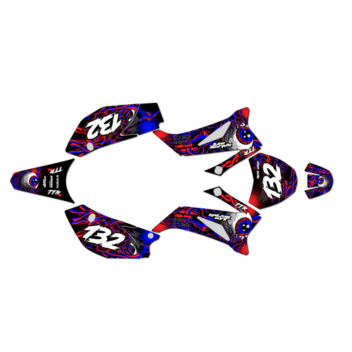 yamaha ttr110 graphics kit all years core series red