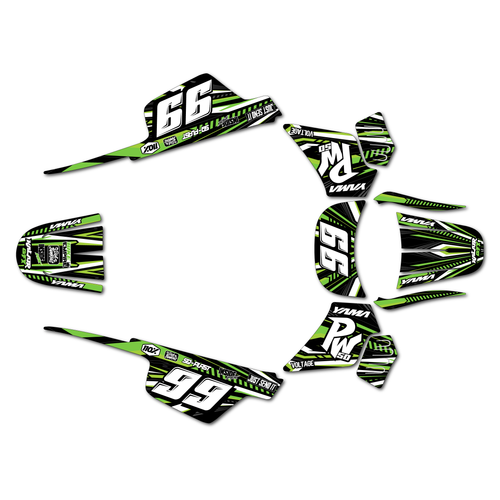 yamaha pw50 graphics kit all years prime series green