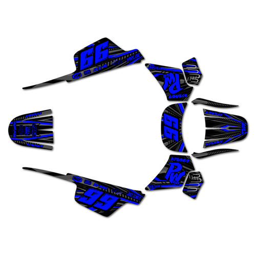 yamaha pw50 graphics kit all years prime series blue-shift
