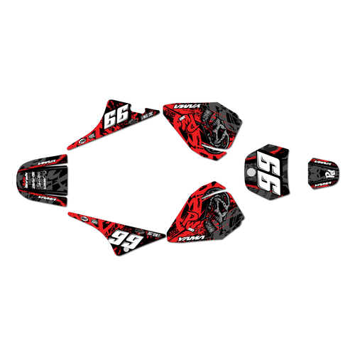 yamaha pw80 graphics kit all years revolt series red