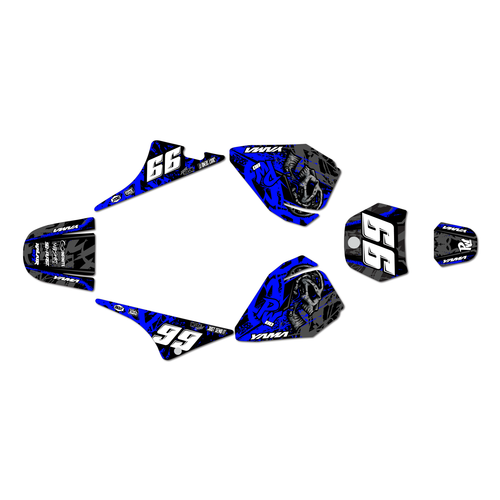 yamaha pw80 graphics kit all years revolt series blue