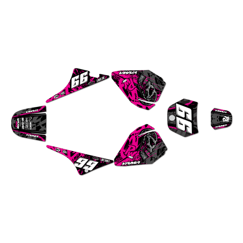 yamaha pw80 graphics kit all years revolt series magenta