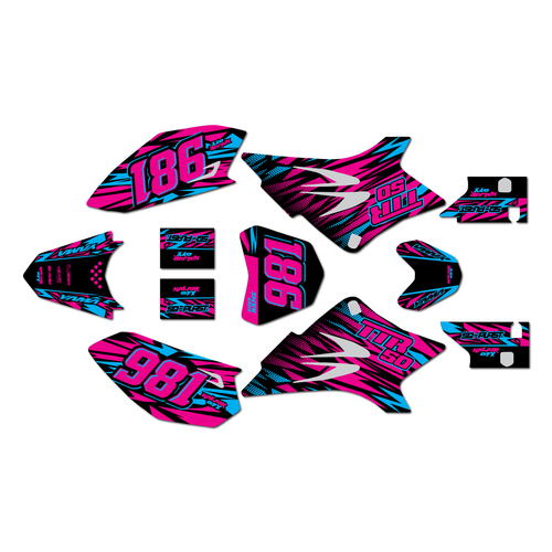 yamaha ttr50 graphics kit all years twitch series pink