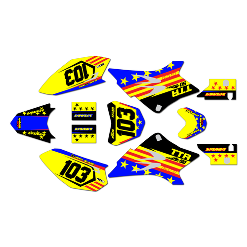 yamaha ttr50 graphics kit all years usa series yellow