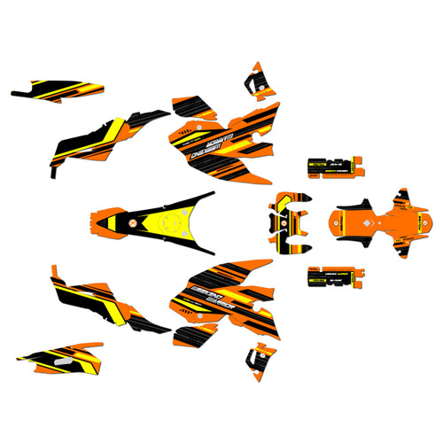 yamaha fz07 graphics kit 2021-2024 warrior series orange