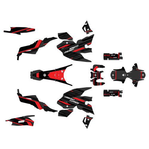 yamaha fz07 graphics kit 2021-2024 warrior series red