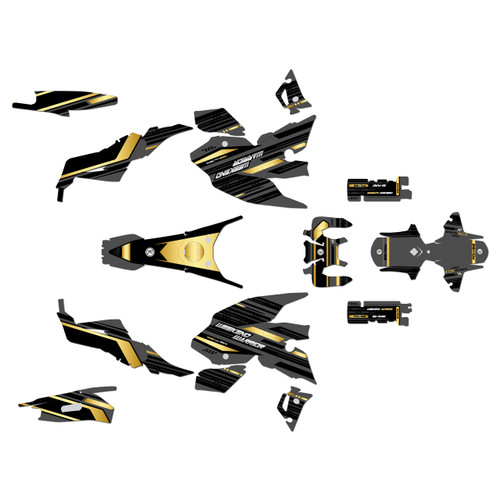 yamaha fz07 graphics kit 2021-2024 warrior series gold