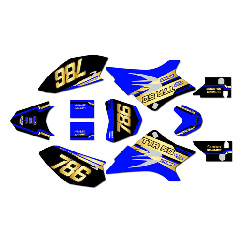 yamaha ttr50 graphics kit all years viper series gold