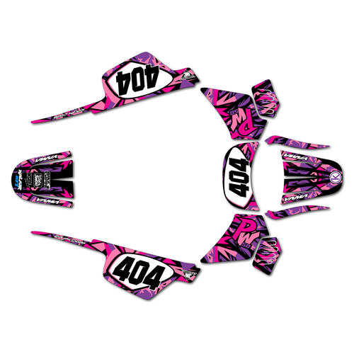 yamaha pw50 graphics kit all years shatter series pink