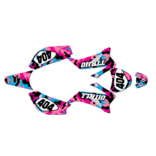 yamaha ttr110 graphics kit all years invasion series pink