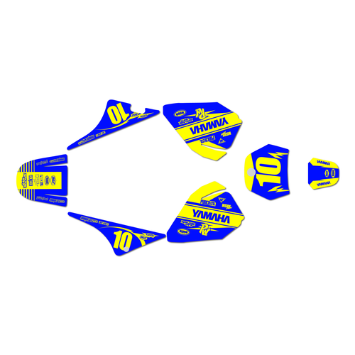 yamaha pw80 graphics kit all years speed series blue-shift