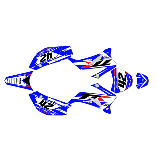 yamaha ttr110 graphics kit all years lethal series blue