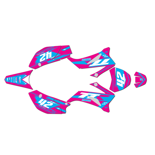 yamaha ttr110 graphics kit all years lethal series magenta