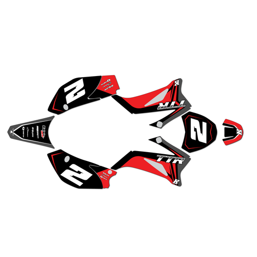yamaha ttr110 graphics kit all years lightning series red
