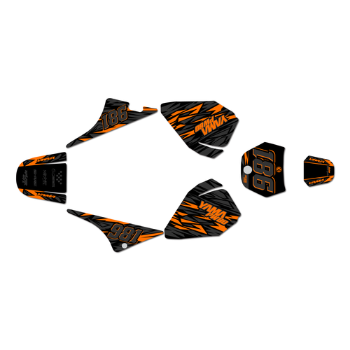 yamaha pw80 graphics kit all years twitch series orange