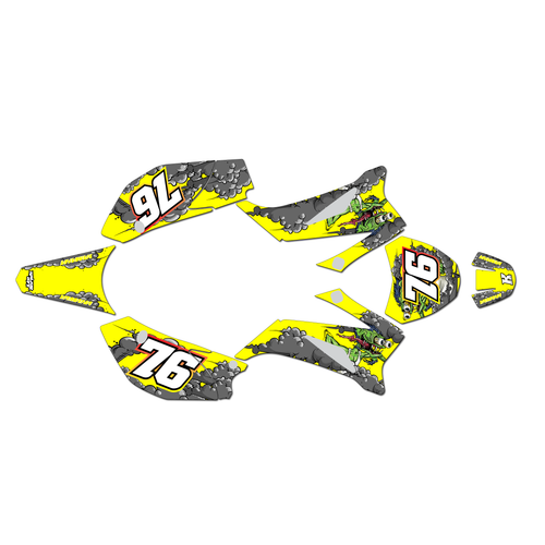 yamaha ttr110 graphics kit all years lunatic series yellow