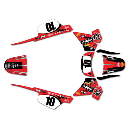 yamaha pw50 graphics kit all years speed series red