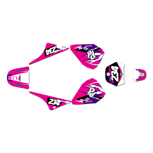 yamaha pw80 graphics kit all years vintage series magenta