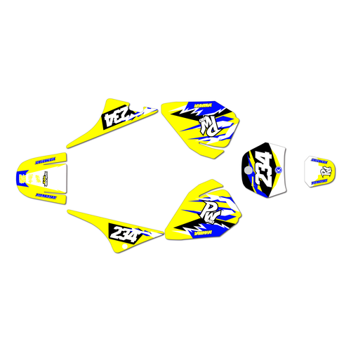 yamaha pw80 graphics kit all years vintage series yellow