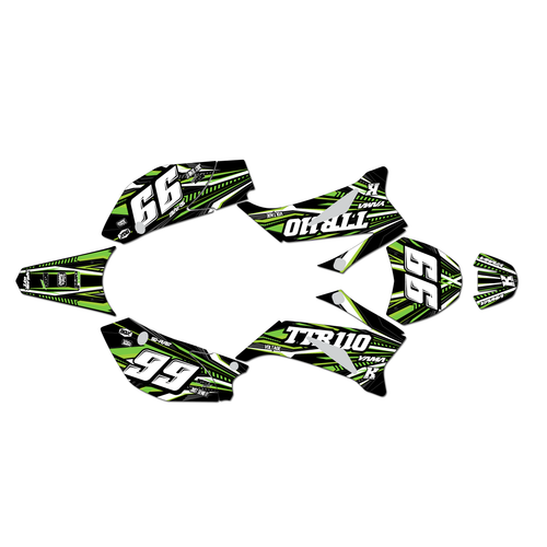 yamaha ttr110 graphics kit all years prime series green