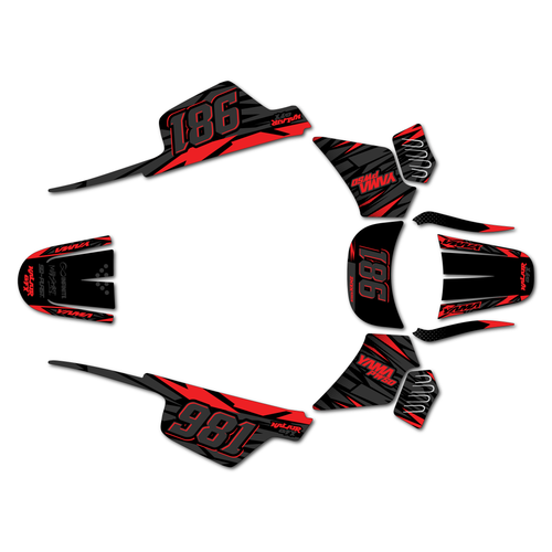 yamaha pw50 graphics kit all years twitch series red