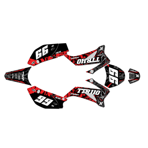 yamaha ttr110 graphics kit all years revolt series red