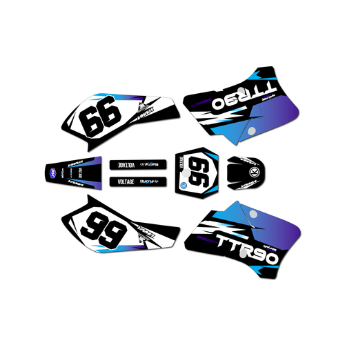 yamaha ttr90 graphics kit 2000-2008 division series purple