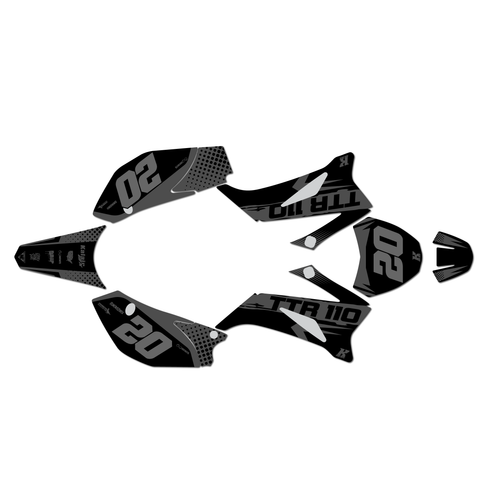 yamaha ttr110 graphics kit all years spear series smoke