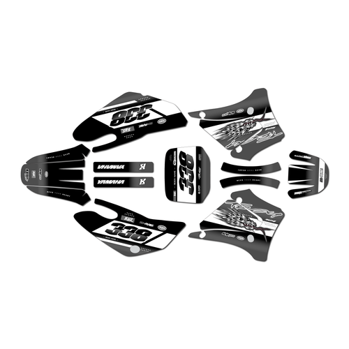 yamaha ttr125 graphics kit 2000-2007 blitz series smoke