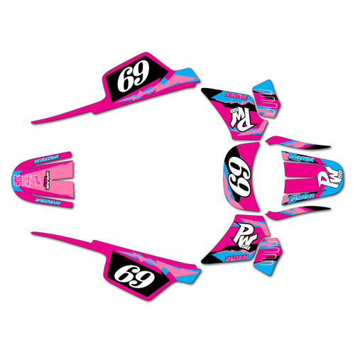 yamaha pw50 graphics kit all years vintage series magenta