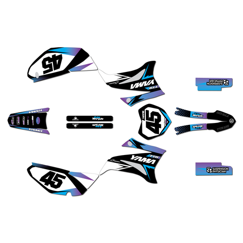 yamaha ttr125 graphics kit 2008-2026 division series purple