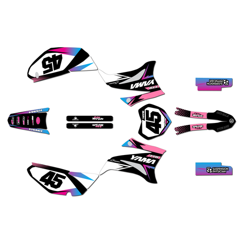 yamaha ttr125 graphics kit 2008-2026 division series pink