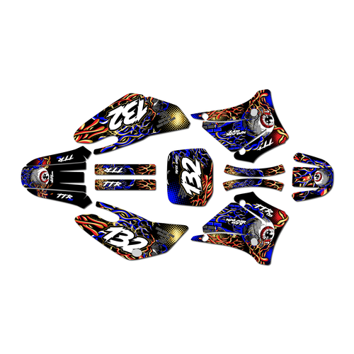 yamaha ttr125 graphics kit 2000-2007 core series gold