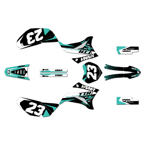 yamaha ttr125 graphics kit 2008-2026 evader series teal