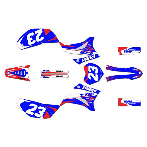 yamaha ttr125 graphics kit 2008-2026 evader series red-blue-white