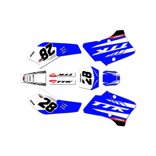 yamaha ttr90 graphics kit 2000-2008 factory series blue