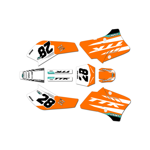 yamaha ttr90 graphics kit 2000-2008 factory series orange