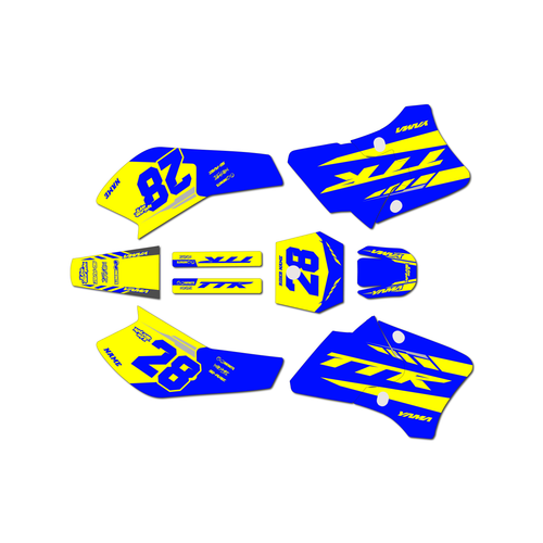 yamaha ttr90 graphics kit 2000-2008 factory series yellow