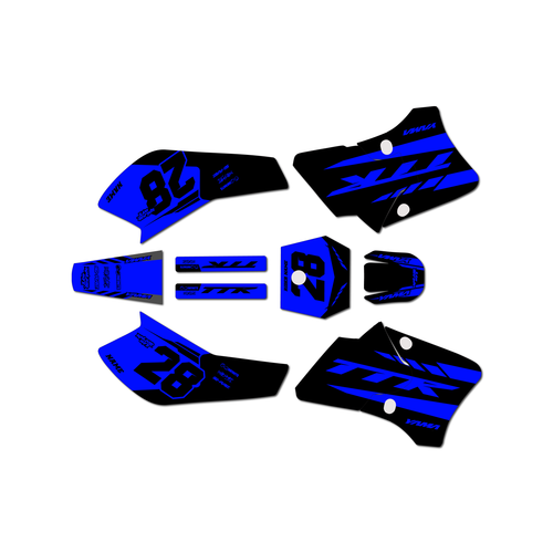 yamaha ttr90 graphics kit 2000-2008 factory series blue-shift