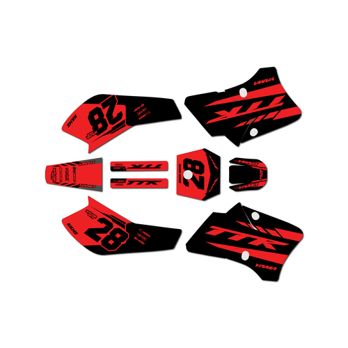 yamaha ttr90 graphics kit 2000-2008 factory series red