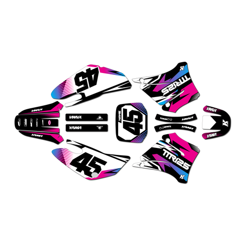 yamaha ttr125 graphics kit 2000-2007 divison series magenta