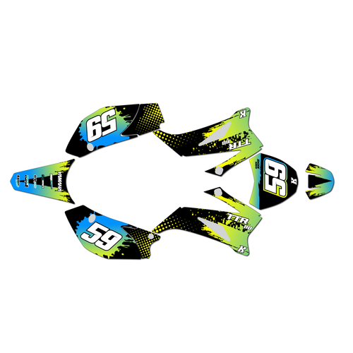 yamaha ttr110 graphics kit all years splash series lime