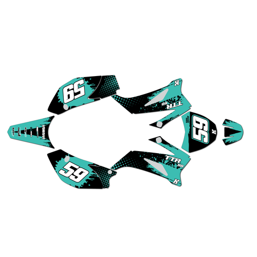 yamaha ttr110 graphics kit all years splash series teal