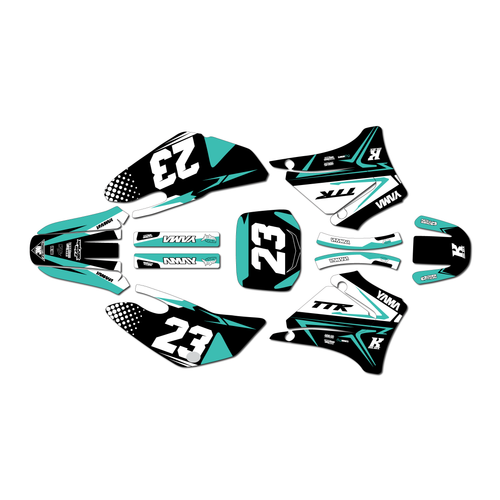 yamaha ttr125 graphics kit 2000-2007 evader series teal