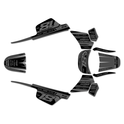 yamaha pw50 graphics kit all years warrior series smoke