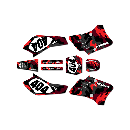 yamaha ttr90 graphics kit 2000-2008 invasion series red
