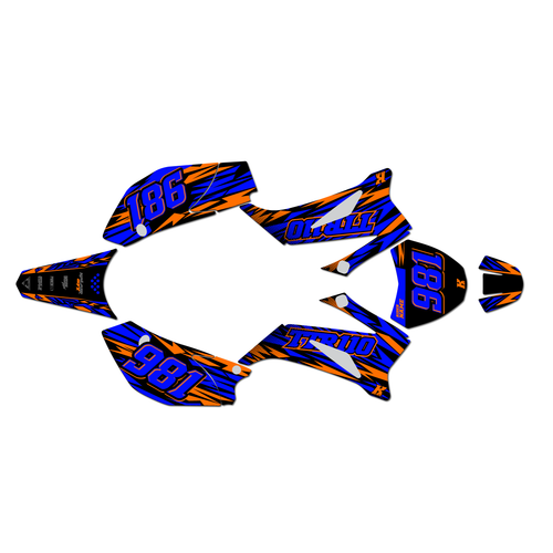 yamaha ttr110 graphics kit all years twitch series orange